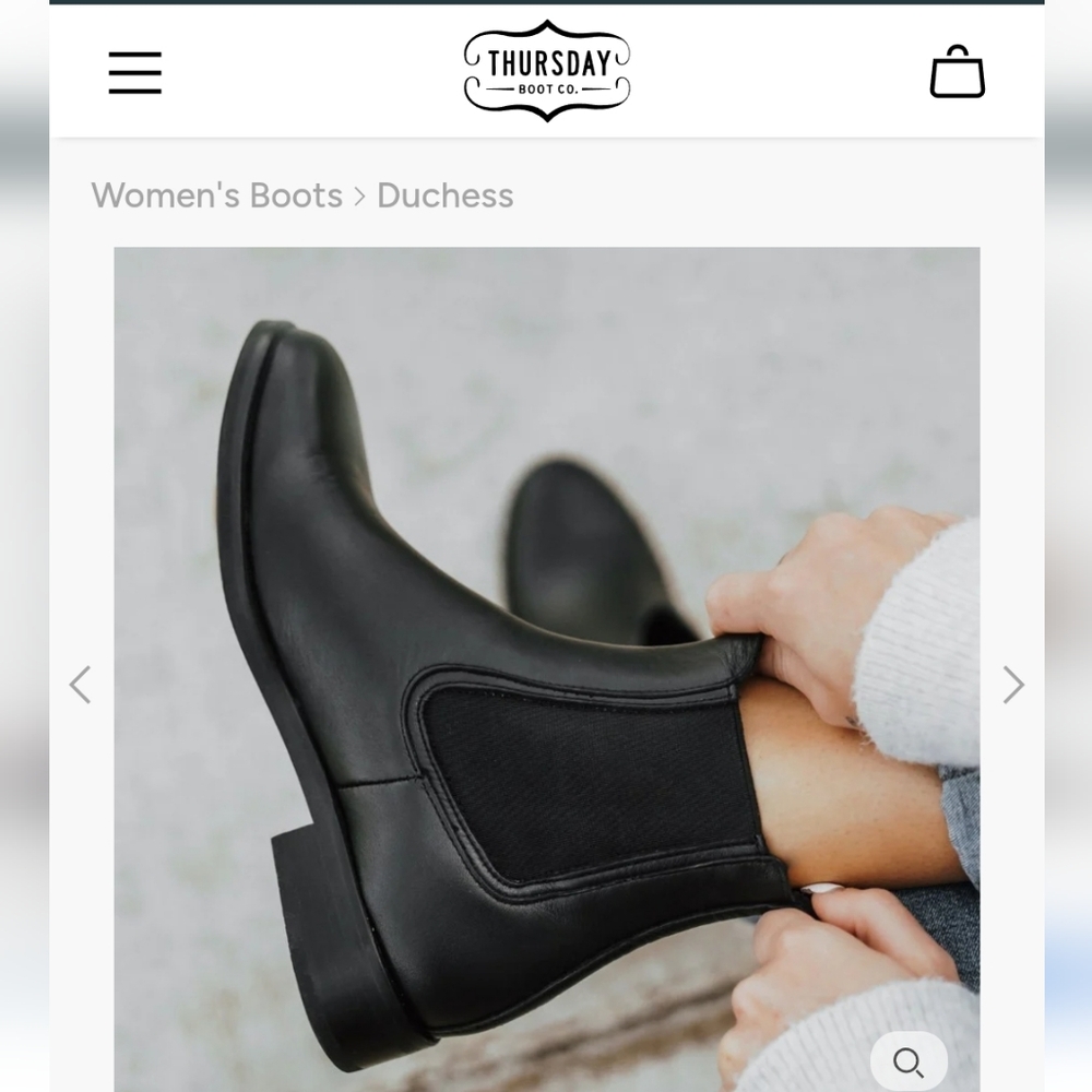 Thursday Boot Company Black Leather Heeled Chelsea Boots